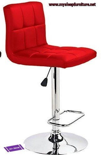 (139 RED)- PU LEATHER- BAR STOOL