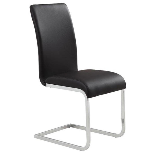 (MAXIM BLACK)- LEATHER DINING CHAIRS- INVENTORY CLEARANCE