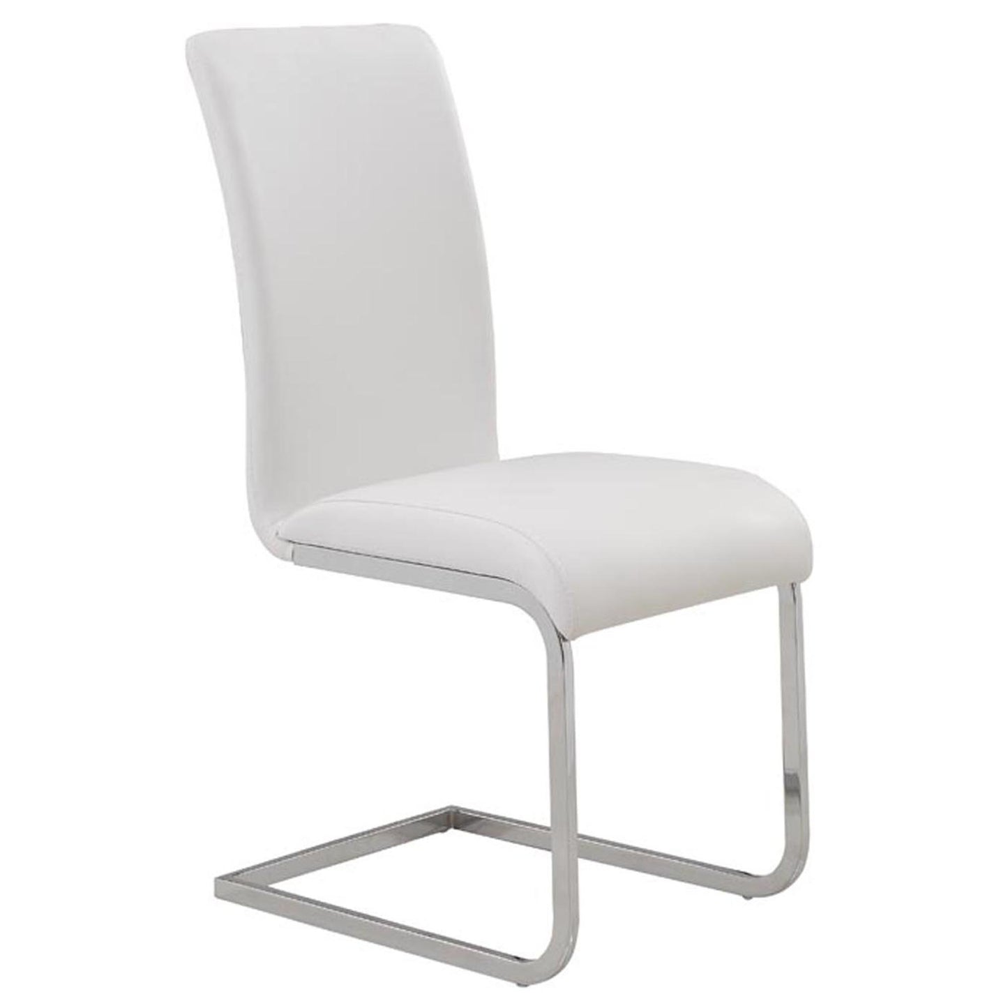 (MAXIM WHITE- 2 PACK)- LEATHER- DINING CHAIRS