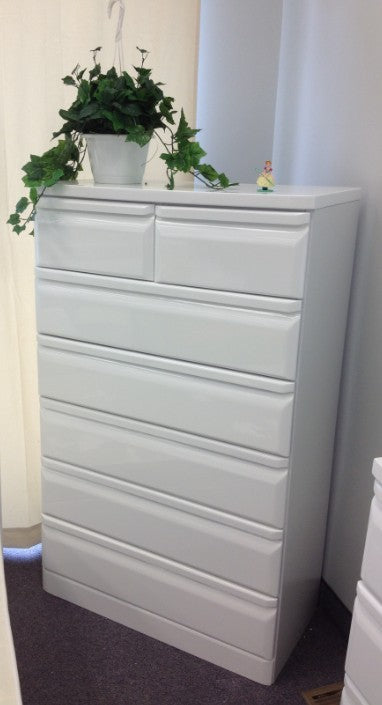 (NORTH WHITE- 5)- WOOD- WHITE- CHEST OF DRAWERS