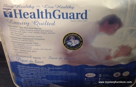 TWIN (SINGLE) SIZE- (HEALTHGUARD LUXURY QUILTED)- WATERPROOF MATTRESS PROTECTOR