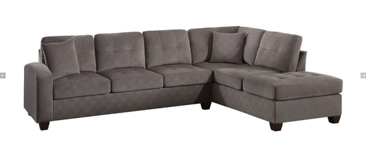 (93670 TAUPE)- REVERSIBLE- FABRIC- SECTIONAL SOFA