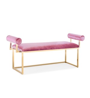 (SERENA PINK)- VELVET FABRIC- BENCH