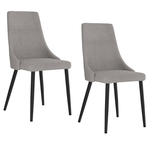 (VENICE GREY- 2 PACK)- FABRIC DINING CHAIRS