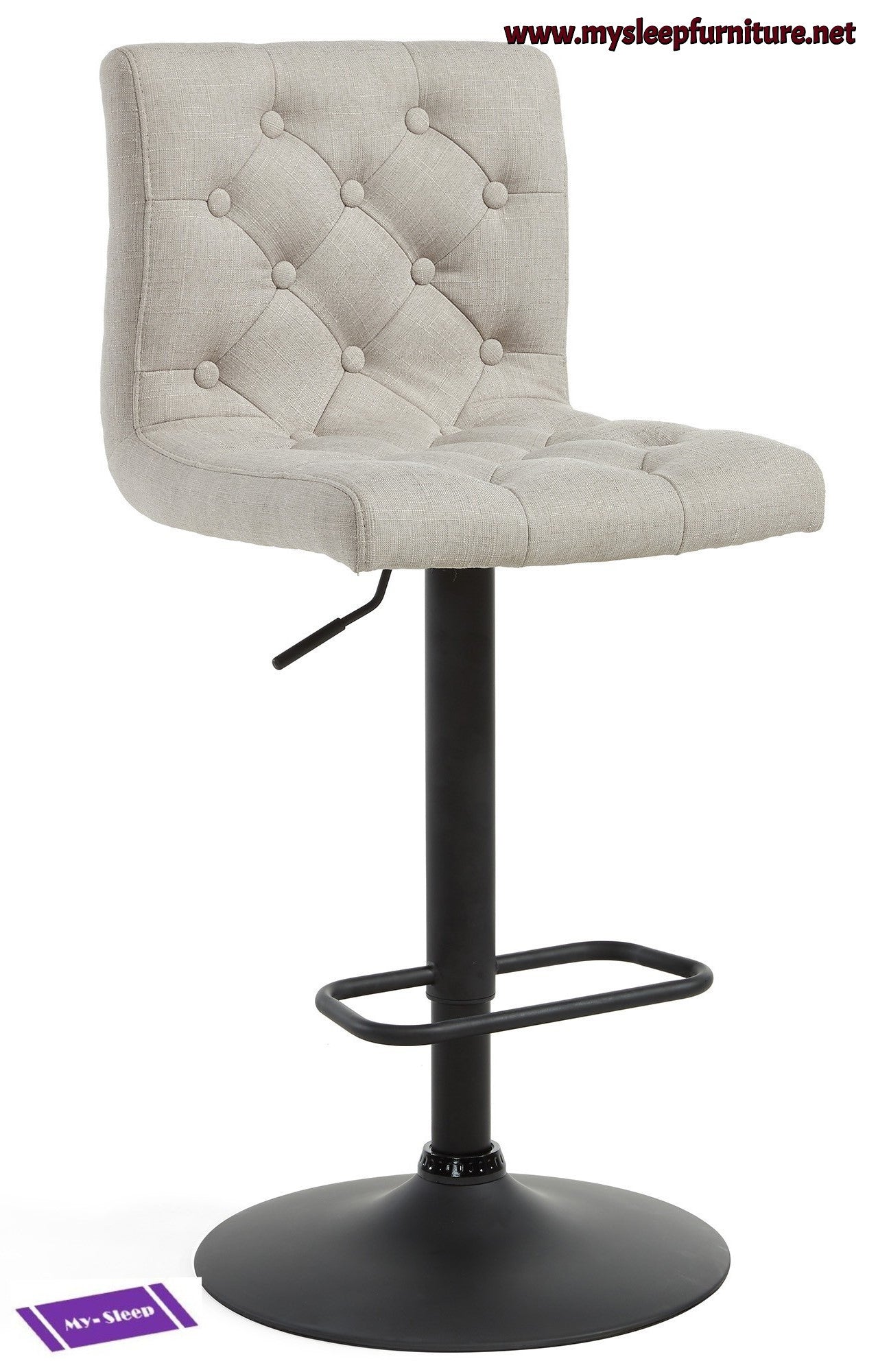 (DEX BEIGE)- FABRIC BAR STOOL- INVENTORY CLEARANCE